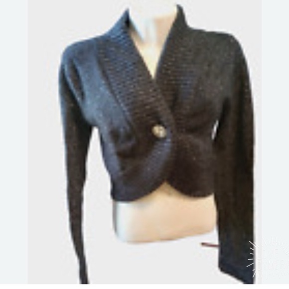 Jordache Sweaters - Jordache Black Shrug Sweater with Knitted Texture